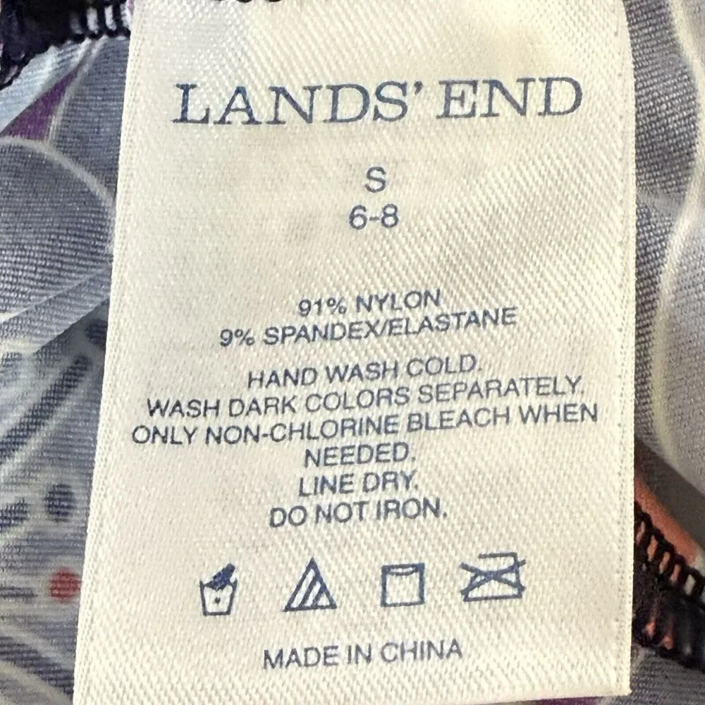 Lands End Women Hoodie Jacket Colorful Abstract Full Zip sz/ S - Picture 14 of 14